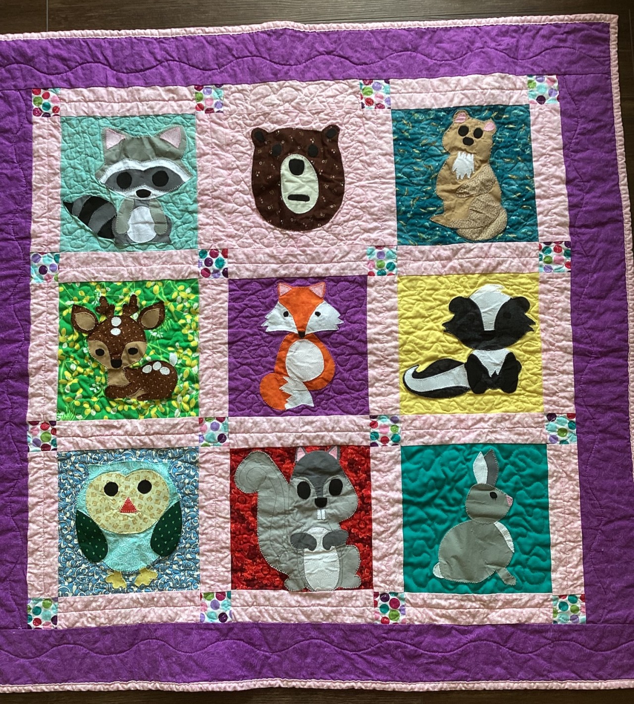 Jacqueline's Animal Applique Quilt